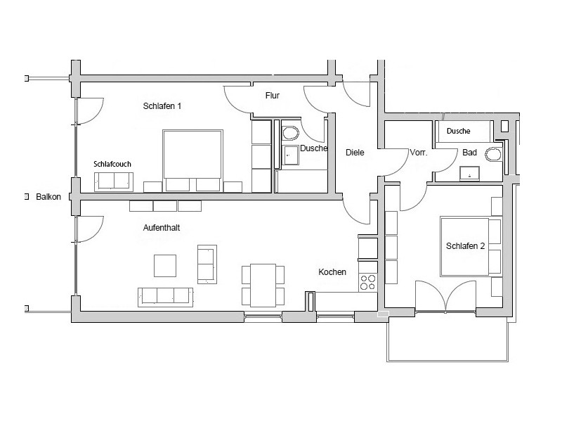 Grundriss Ferienwohnung Grosser Waxenstein Grundriss Ferienwohnung