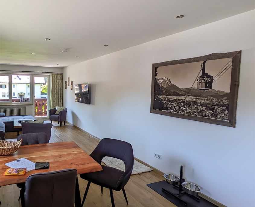Ferienwohnung im Ferienhaus Wetterstein in Grainau. Hundefreundlich ausgestattet